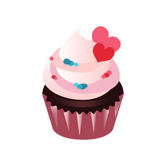 illustration of a tasty cake with pink wrapper