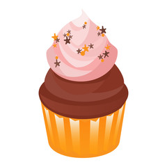 Cake with pink cream