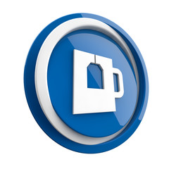 ikona plastikowa 3D niebieskie koło i pierścień