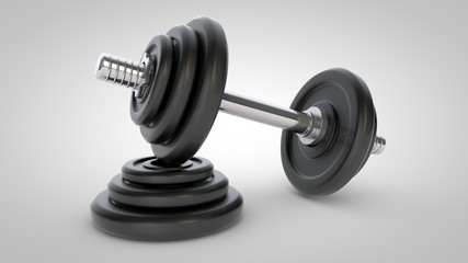 Dumbbell isolated on white background