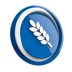 ikona plastikowa 3D niebieskie koło i pierścień