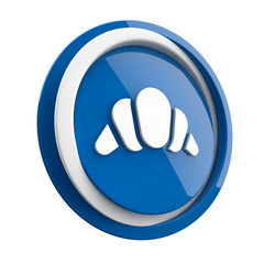 ikona plastikowa 3D niebieskie koło i pierścień