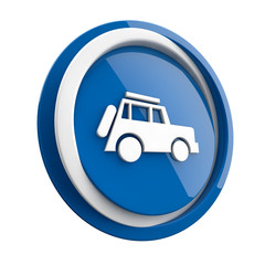 ikona plastikowa 3D niebieskie koło i pierścień © vempireart