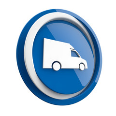 ikona plastikowa 3D niebieskie koło i pierścień © vempireart