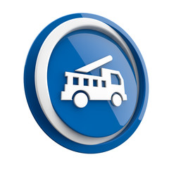 ikona plastikowa 3D niebieskie koło i pierścień © vempireart