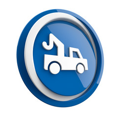 ikona plastikowa 3D niebieskie koło i pierścień © vempireart