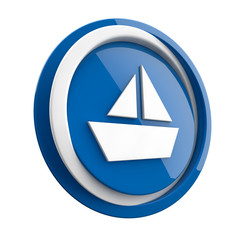 ikona plastikowa 3D niebieskie koło i pierścień © vempireart