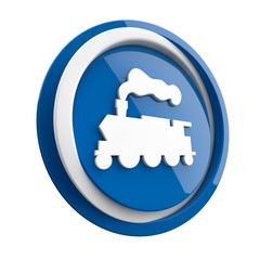 ikona plastikowa 3D niebieskie koło i pierścień © vempireart