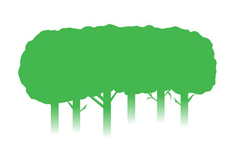 Vector image of an isolated woodland scene