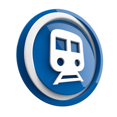 ikona plastikowa 3D niebieskie koło i pierścień © vempireart