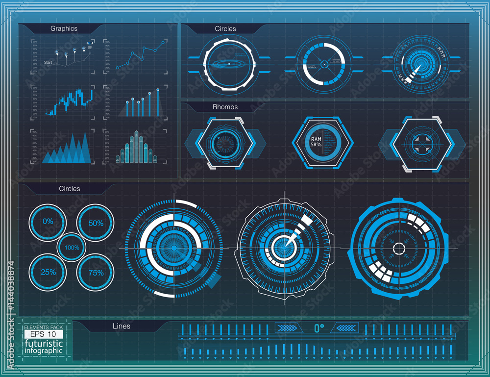 Poster elements for hud interface