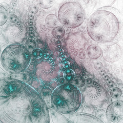 Glossy green fractal swirls, digital artwork for creative graphic design