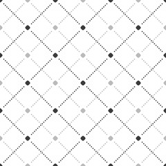 Geometric dotted vector black and white pattern. Seamless abstract modern texture for wallpapers and backgrounds