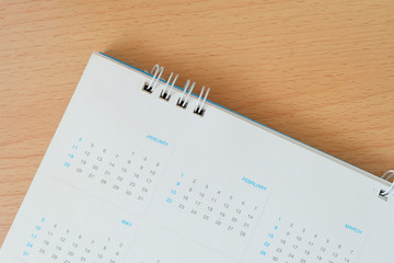 White calendar
