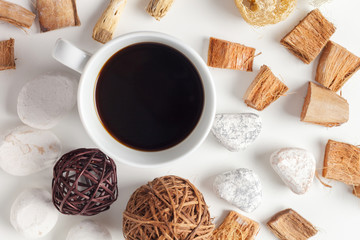 Coffee cup with neutral pattern