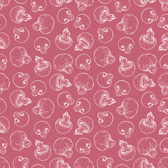 seamless sketch champignons