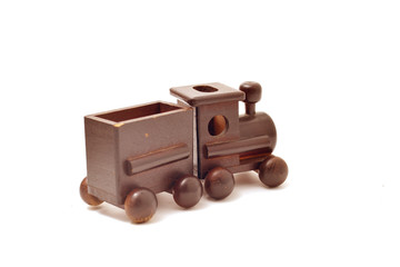 Children toy train made of wood