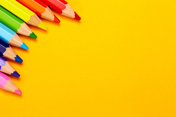 colorful pencil on background