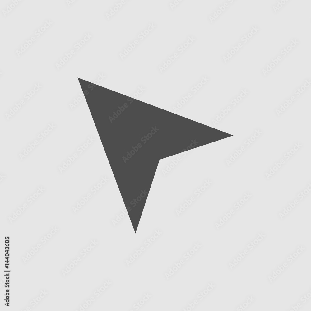 Poster arrow black icon. arrow in flat style for your web design