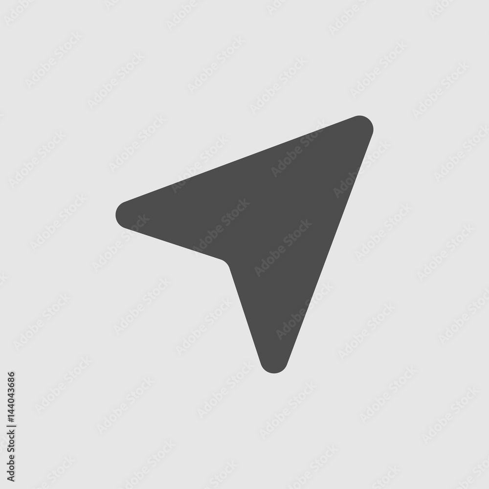 Poster arrow black icon. arrow in flat style for your web design