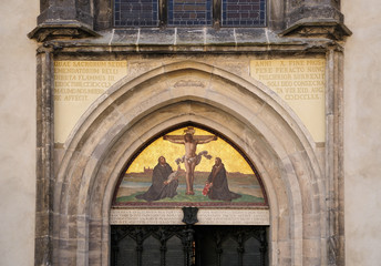 Lutherstadt Wittenberg, Schlosskirche zu Wittenberg, Unesco-Welterbestätte, Tür mit Luthers Thesen