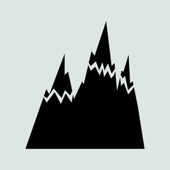 Mountains Icon Vector