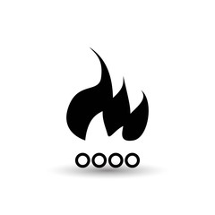 Vector Illustration of a Fire Icon