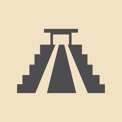 Pyramid vector icon.