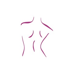 female body icon vector
