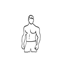 Muscle man - Bodybuilder. Vector illustration