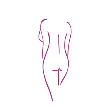 female body icon vector