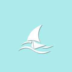 Yacht icon vector