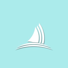 Yacht icon vector