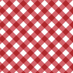 Vector gingham seamless pattern in red