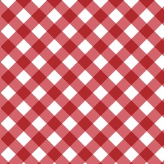 Vector gingham seamless pattern in red