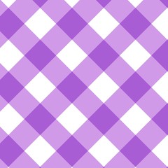 Tartan plaid seamless pattern. Kitchen checkered purple tablecloth napkin fabric background.