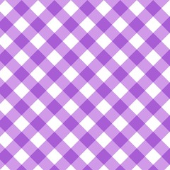 Tartan plaid seamless pattern. Kitchen checkered purple tablecloth napkin fabric background.
