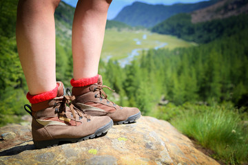 Walking in the mountains