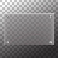 Vector glass frame with steel rivets.