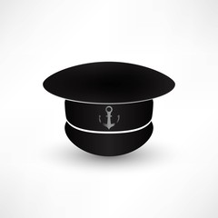 Captain hat icon. Sailor cap vector icon