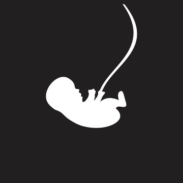 Ultrasound icon. Maternity icon. Ultrasound of baby in mother's womb. Medical ultrasonic diagnostic machine. Vector illustration.
