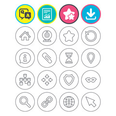 Web elements icons. Video and speech bubble.