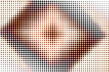 Abstract rhombus halftone on a white background copy space