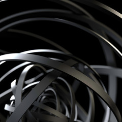 Abstract modern black shapes