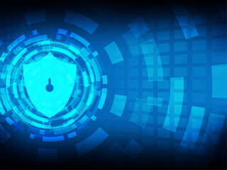 Cyber security Concept  on Abtract Technology background. Vector illustration