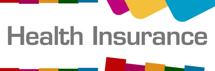 Health Insurance Colorful Abstract Shapes Background 
