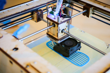 Three dimensional 3d printer in action