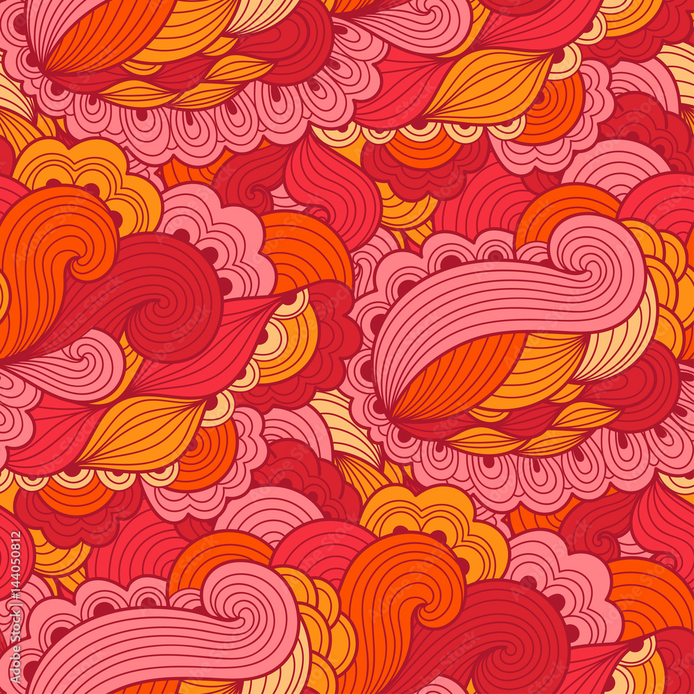 Poster seamless abstract hand-drawn waves pattern, wavy background. seamless pattern can be used for wallpa