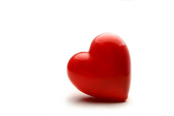 Beautiful red heart isolated on white background