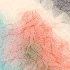 Vector abstract hand-drawn waves texture, wavy background. Waves on backdrop with triangles